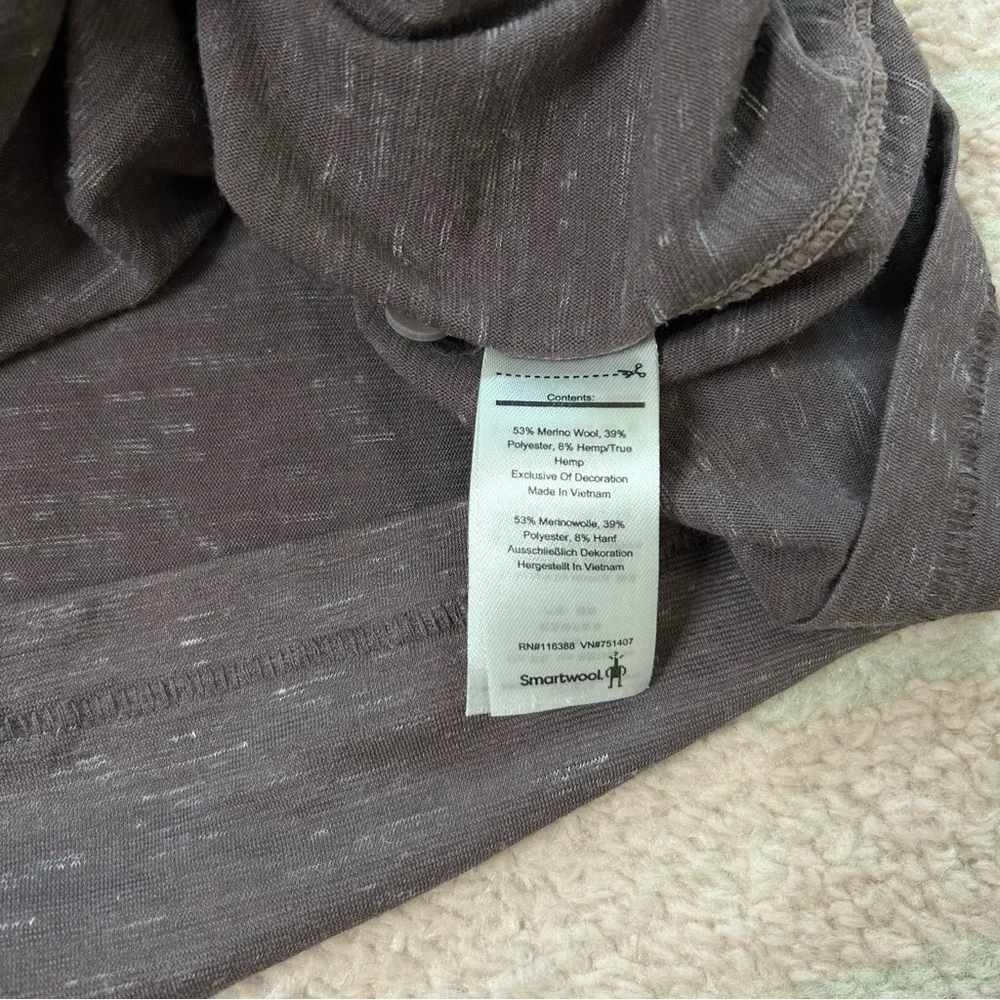 Smartwool Dusty Purple Short Sleeve Tee Wool Hemp Size Large Outdoors Camping - Picture 4 of 14